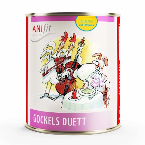 Hund Nassfutter Gockels Duett 810g 6 Stück -1- Anifit
